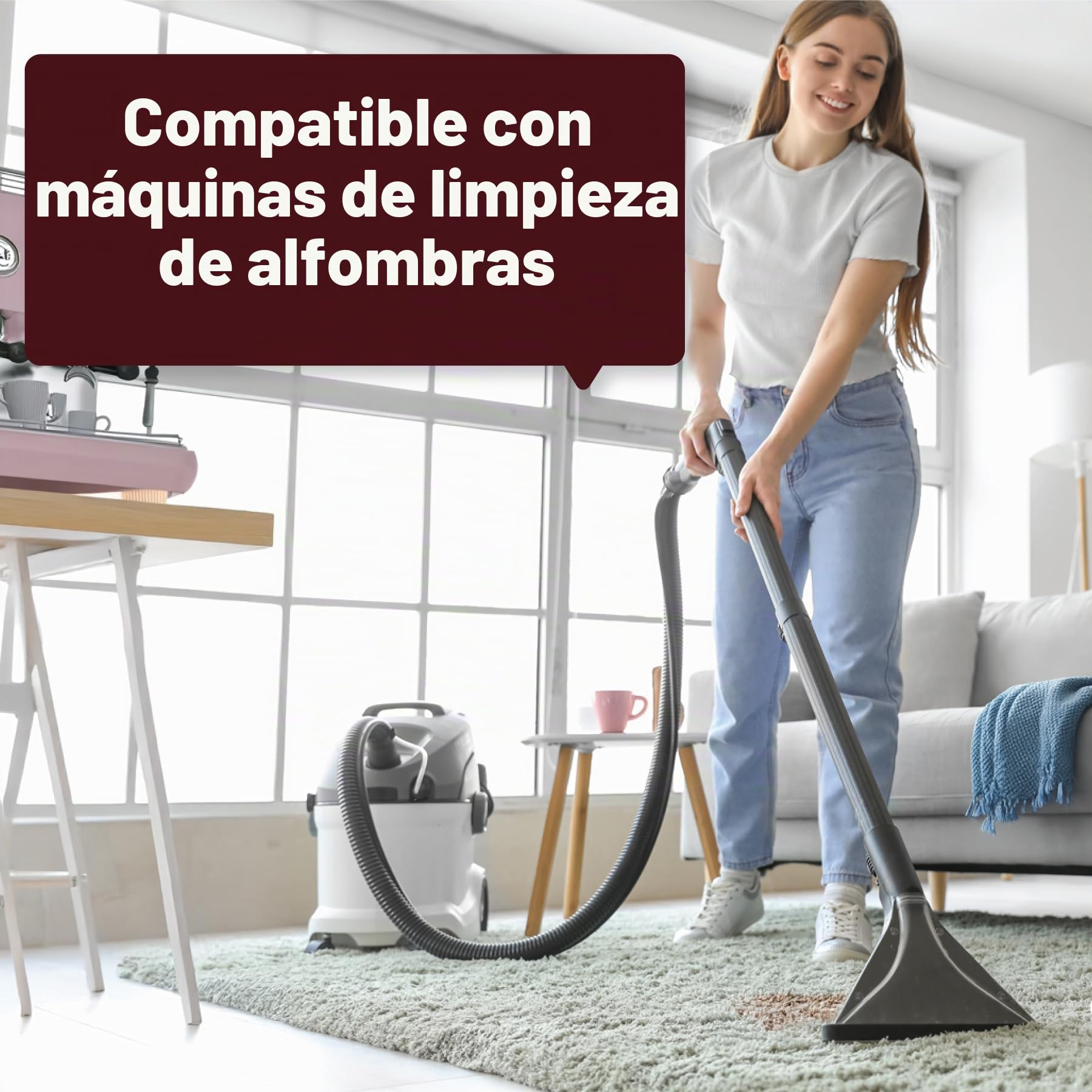 Dirtbusters Limpiador Concentrado de Moquetas, Alfombras y Tapicería para Mascotas. Elimina Manchas y Olores de Orina y Heces. Apto para Máquinas de limpieza. Aroma a Camomila y Geranio. 1 x 5 Litros