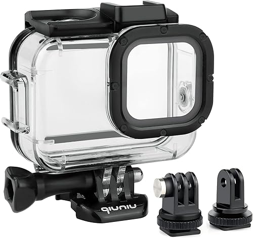 Standard Protective Waterproof Dive Housing Case for GoPro Hero 9,10, 11 and 12 Black Action Camera - Up to 45 meters - Protective Lens Removal NOT