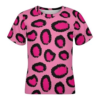 Amazon.co.jp: キッズ Tシャツ ピンク ヒョウ柄 レオパード柄