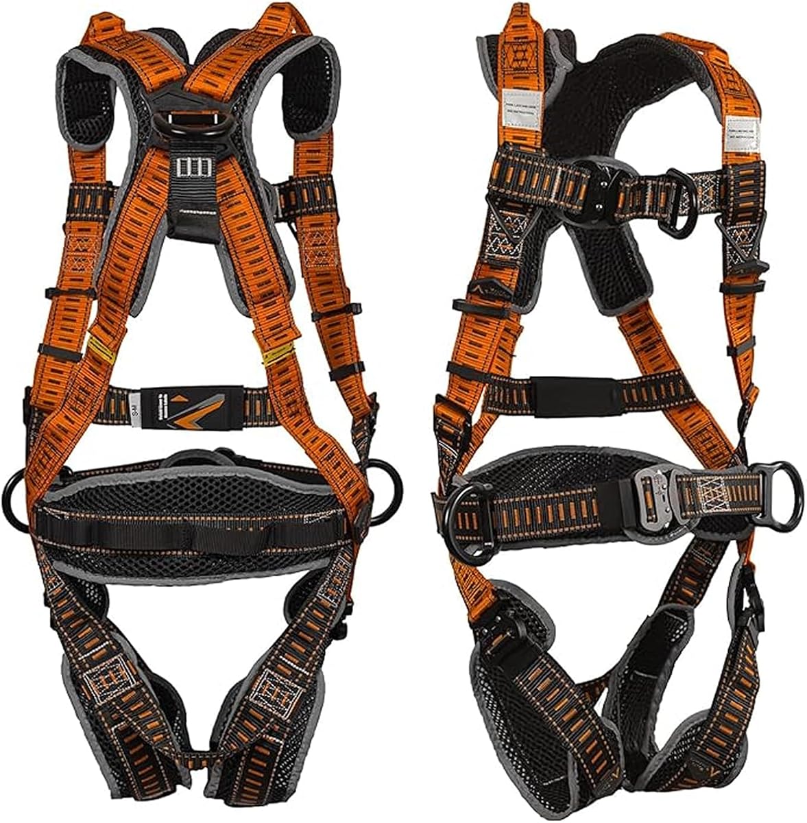 Razorback Elite MAXX - Safety Harness and Fall Protection Kit with Sewn in Lumbar Support Belt and Built-in Rescue Handles for Fall Arrest, OSHA & ANSI Compliant (Small-Medium)