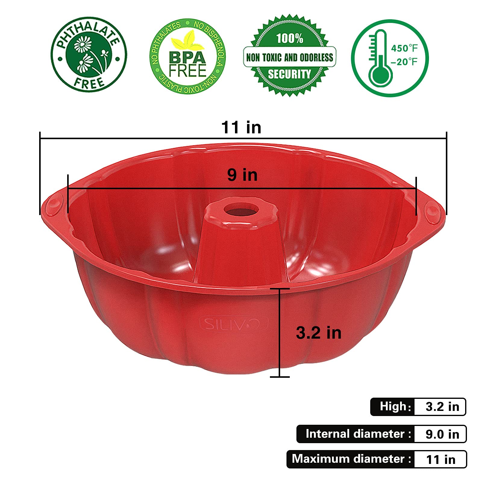 Pavoni KE999 Formaflex Silicone Mold - Round Cake Mold - Ø240 x 70mm