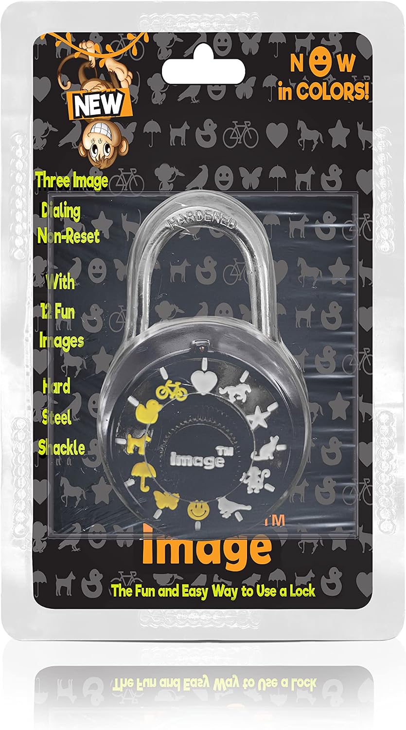 ImageLOCK - Combination Lock for Locker - Non-Reset Lock with Pictures, Double Reinforced Stainless Steel for All Types of Lockers Including Gym, School, Storage Facilities