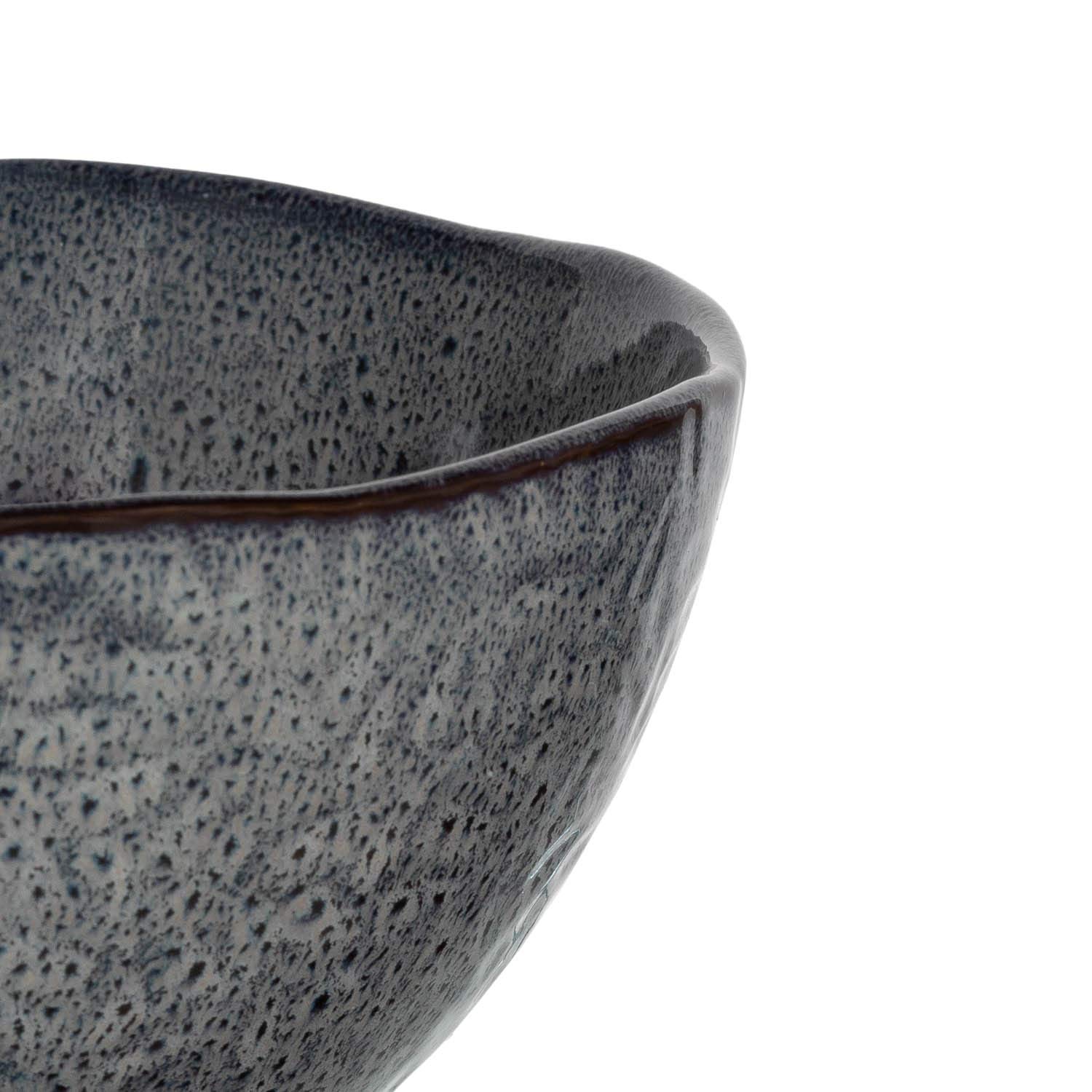 Leonardo Matera Keramik-Schalen, 2-er Set, spülmaschinengeeignete Salat-Schüsseln, 2 runde Schalen aus Steingut, grau, Ø 23,5 cm, 2600 ml, 018584