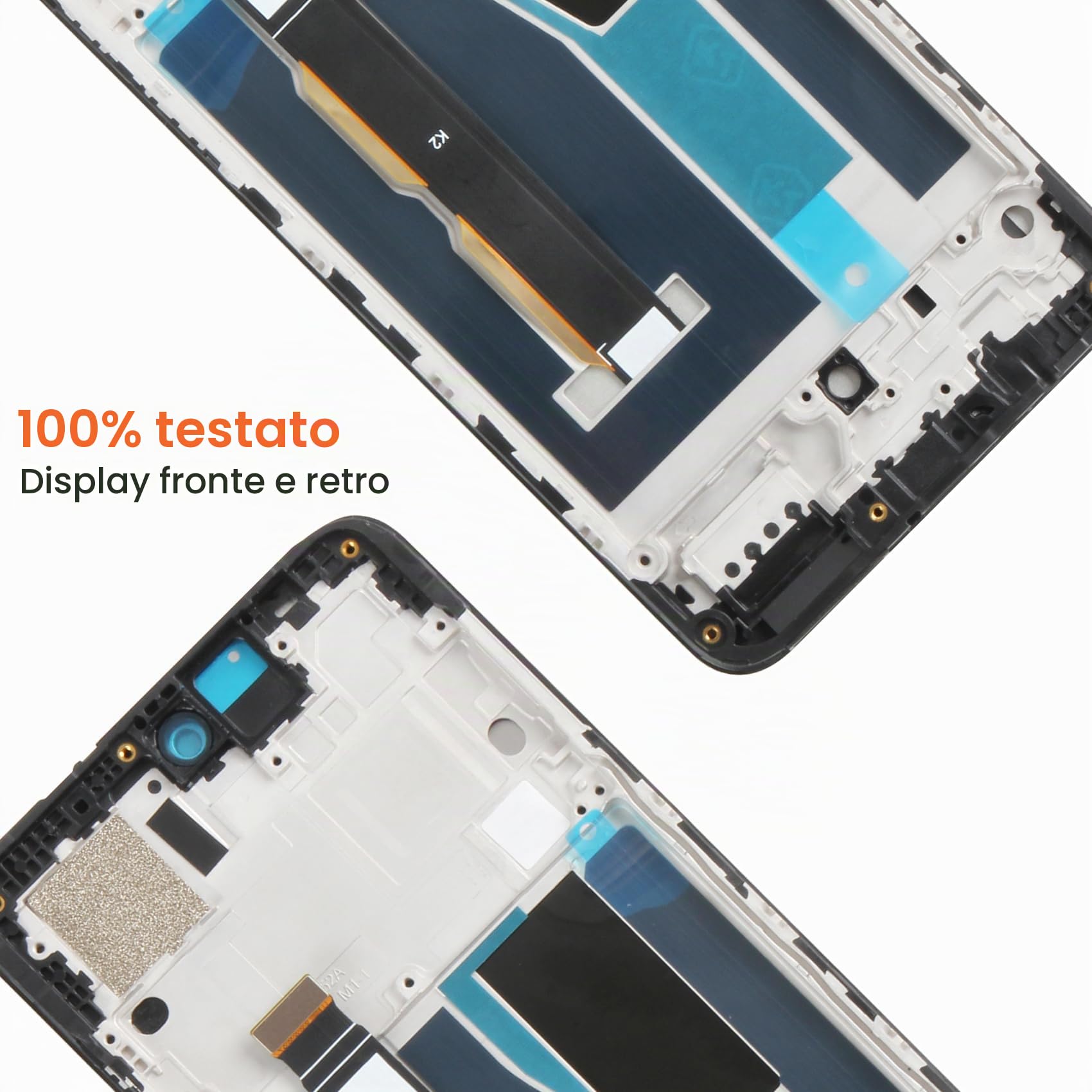 AGCUT Schermo di Ricambio per Moto G84 5G Display LCD per Motorola Moto G84 5G XT2347 XT2347-1 XT2347-2 6,5" Display LCD Digitalizer Touch Screen Assembly con Riparazione (Nero, senza impronta)