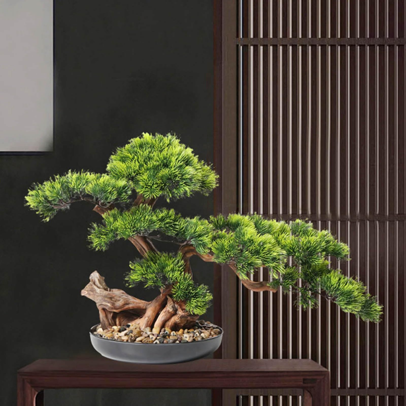 Amazon.de: Hhe 45cm Bonsai Baum Knstlich Klein Knstliche Pflanzen Mit  Kunststoff, Wie Echt Knstlicher Bonsai Wetterfest Kunstpflanze Outdoor,  Fr Zuhause, Bro, Flur, Garten, Grn