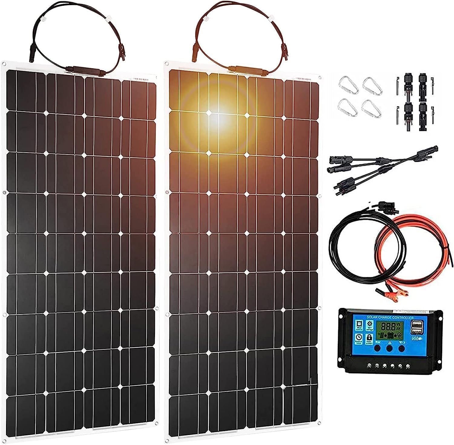 Buy Flexible Solar Panel 1000W 2X 500W Single Crystal 18V36V PET Solar