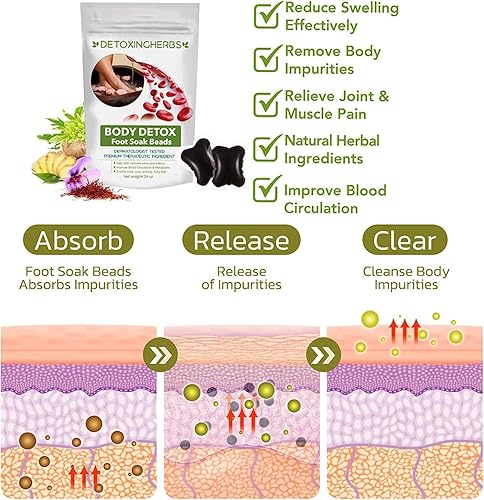 Miniatura 4 de Hapo Detoxingherbs - Perlas de remojo de pies, desintoxicación corporal, cuentas de remojo de pies, desintoxicación de hierbas, cuentas de remojo de