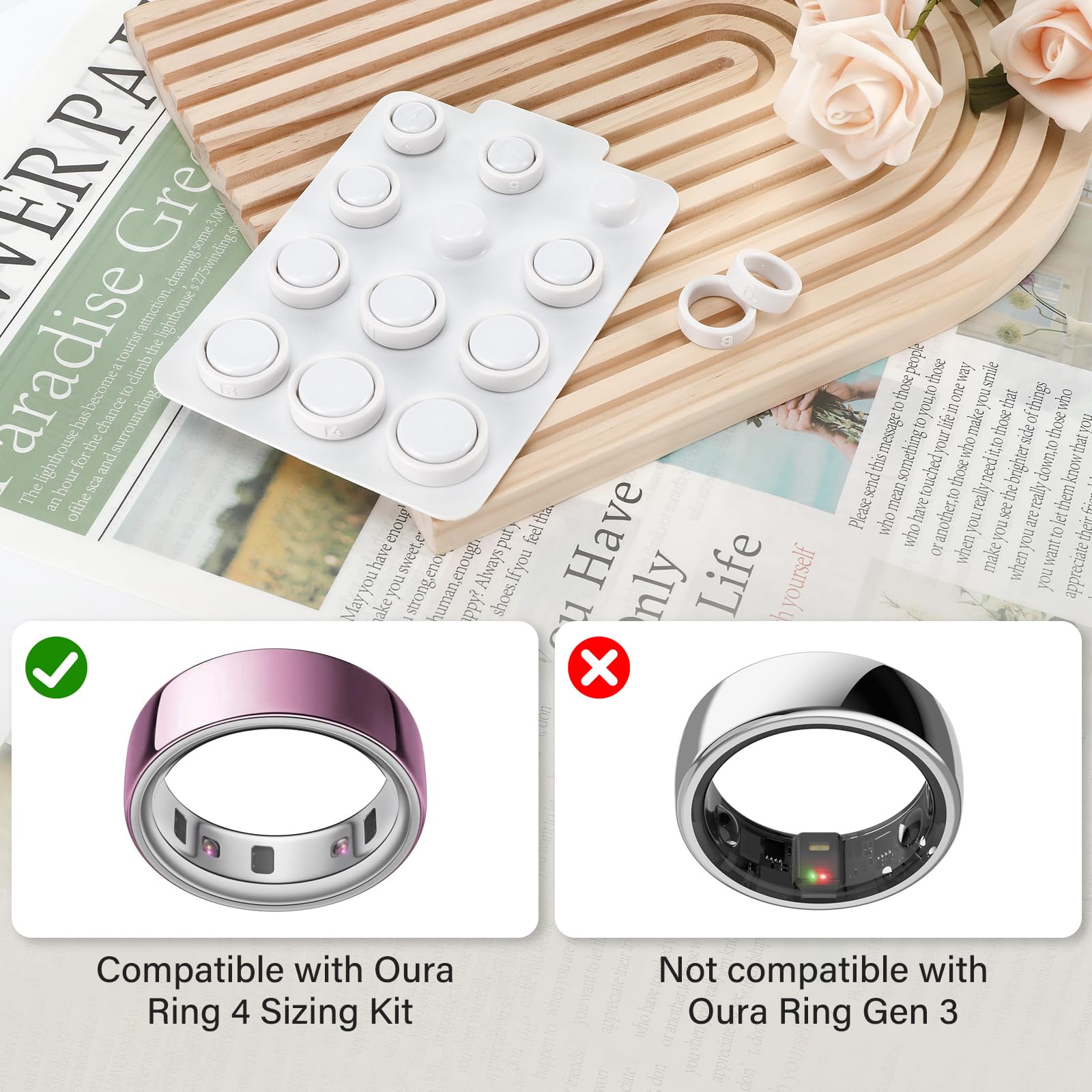 Zikenis Ring 4 Kit di misurazione anelli 12 misure