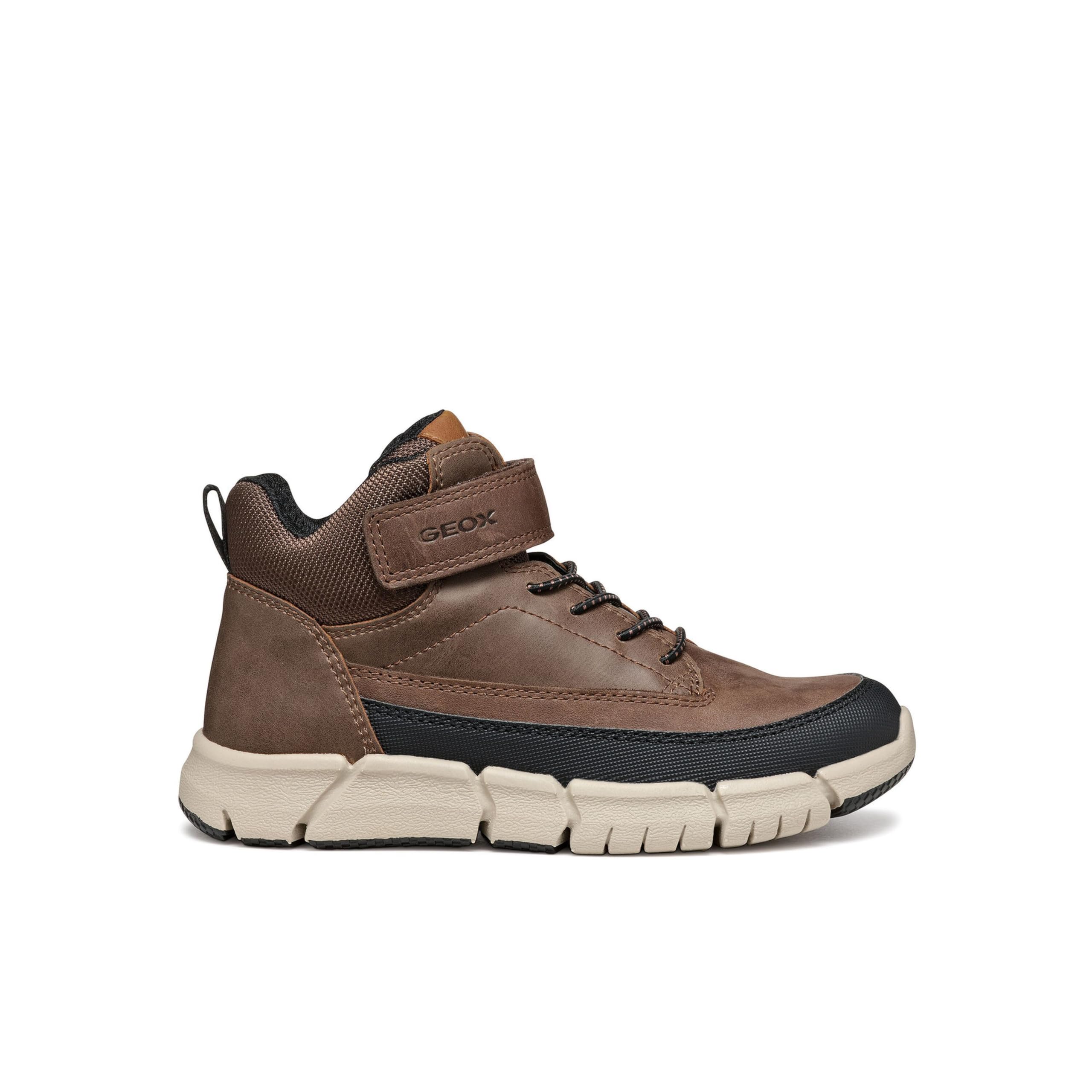 Geox J FLEXYPER BOY A Ankle Boot, DK Brown, 0.5 UK