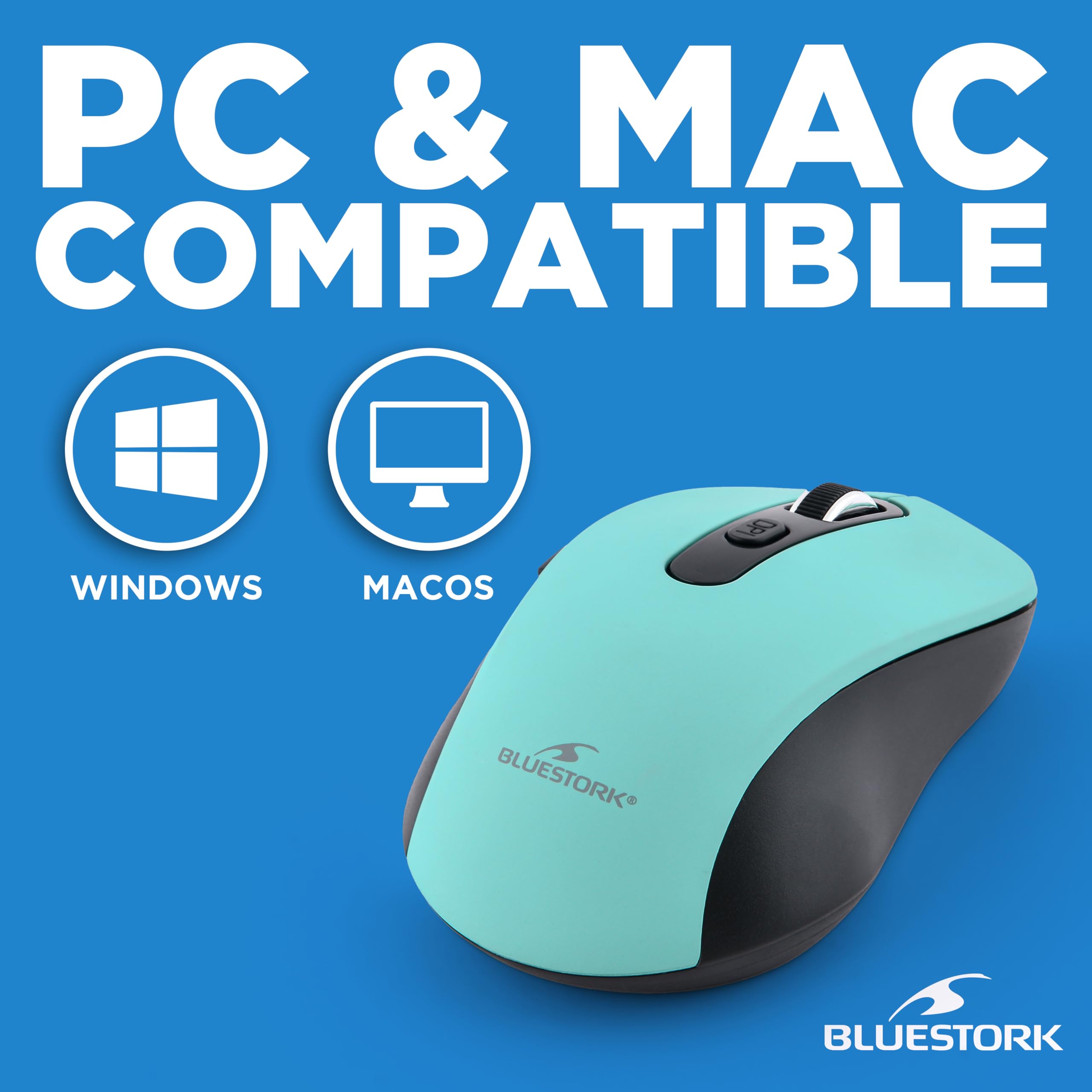 Souris Sans Fil Bluestork M-WL-OFF75 - Double Connexion Bluetooth Et 2.4Ghz - Rechargeable, Silencieuse Et Ergonomique
