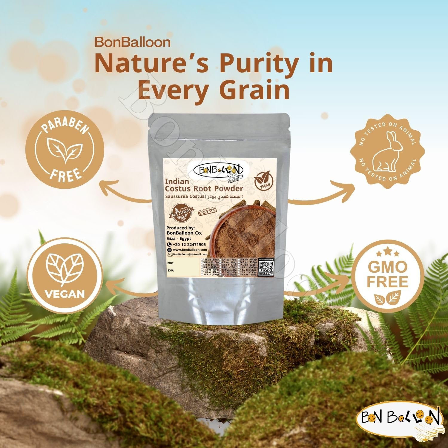 Natural Indian Costus Root Powder Premium Ground Saussurea Lappa Pure Herb Dry Dried Herbal Tea Herbs No Additives Egyptian Arab Kosher Halal (17.64 oz / 500 gm) قسط هندى مطحون حلال