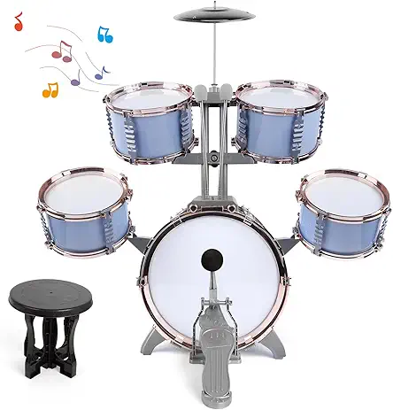 M SANMERSEN Kids Jazz Drum Set Toddler Toy...