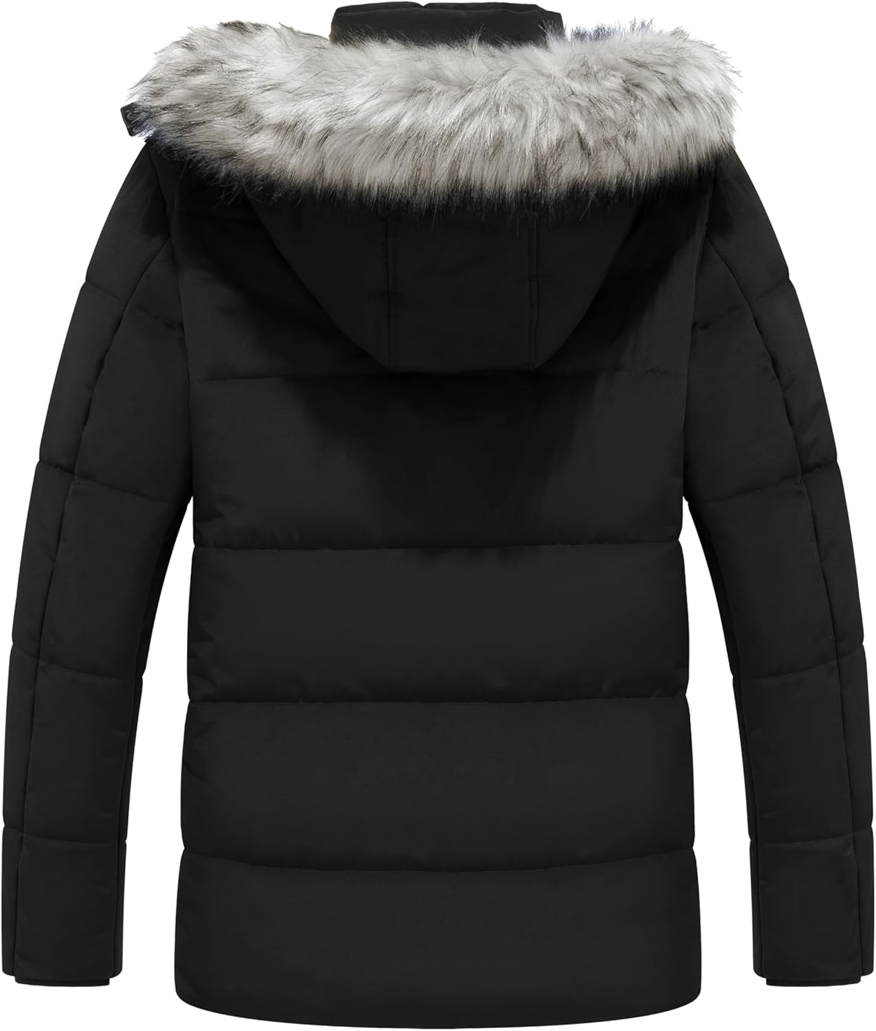 WenVen Men's Winter Puffer Coat Thicken Winter Warm Padded Jacket with Hood - Image 3