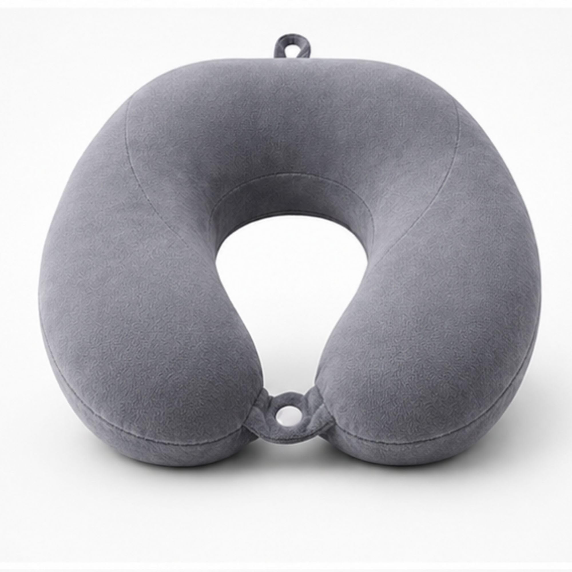 Grey U Shape Travel Pillow with Button Closure | Soft Thread Fabric Neck Support Cushion | Premium Fiber Filled Travel Neck Pillow for Flight, Office, Car, Train, Bus & Holiday Trips-image-26