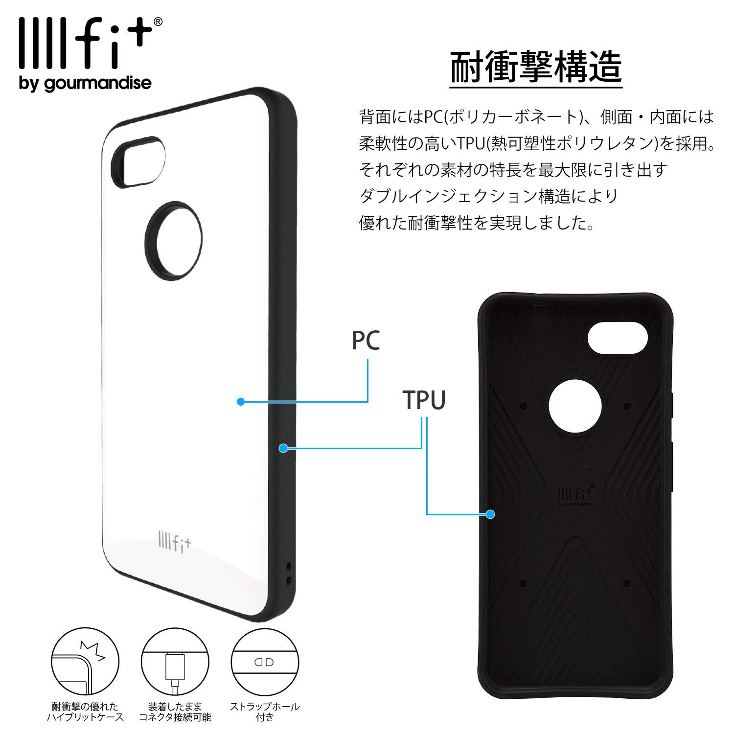 Amazon.co.jp: グルマンディーズ IIIIfit Google Pixel 3a XL