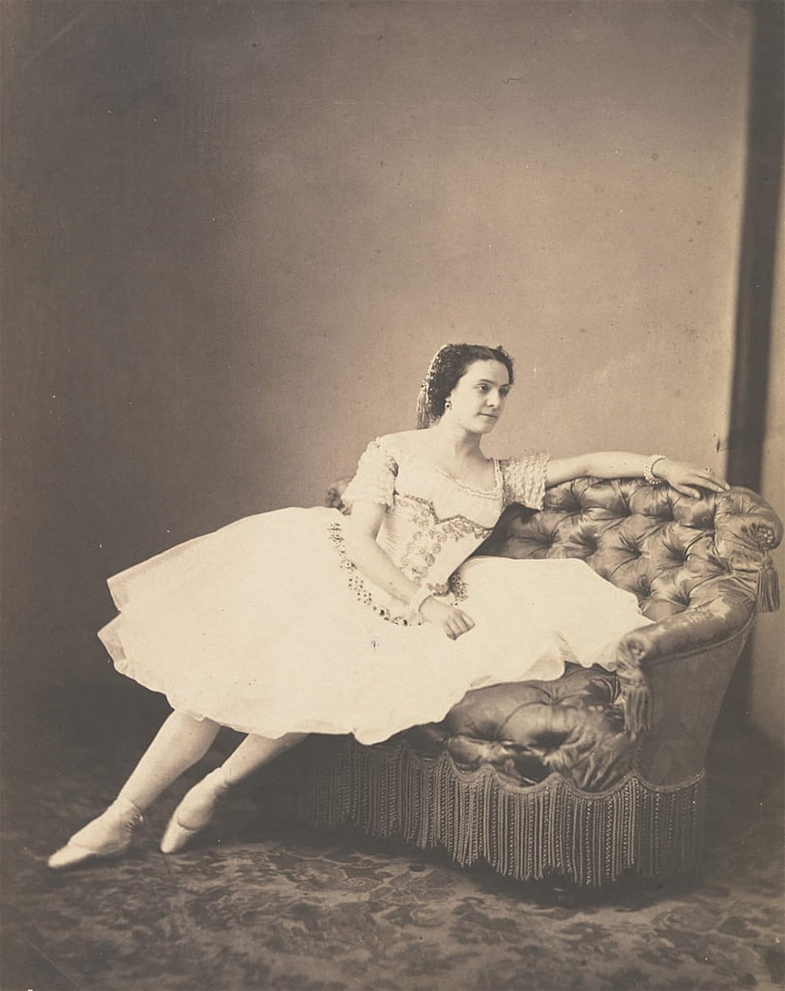 ARTXLXXBN Famous Painting Canvas Artwork Graffiti Print Caroline Rosati by Adolphe Eugene Disderi Portrait Canvas Image for Home Decor 60x90cm
