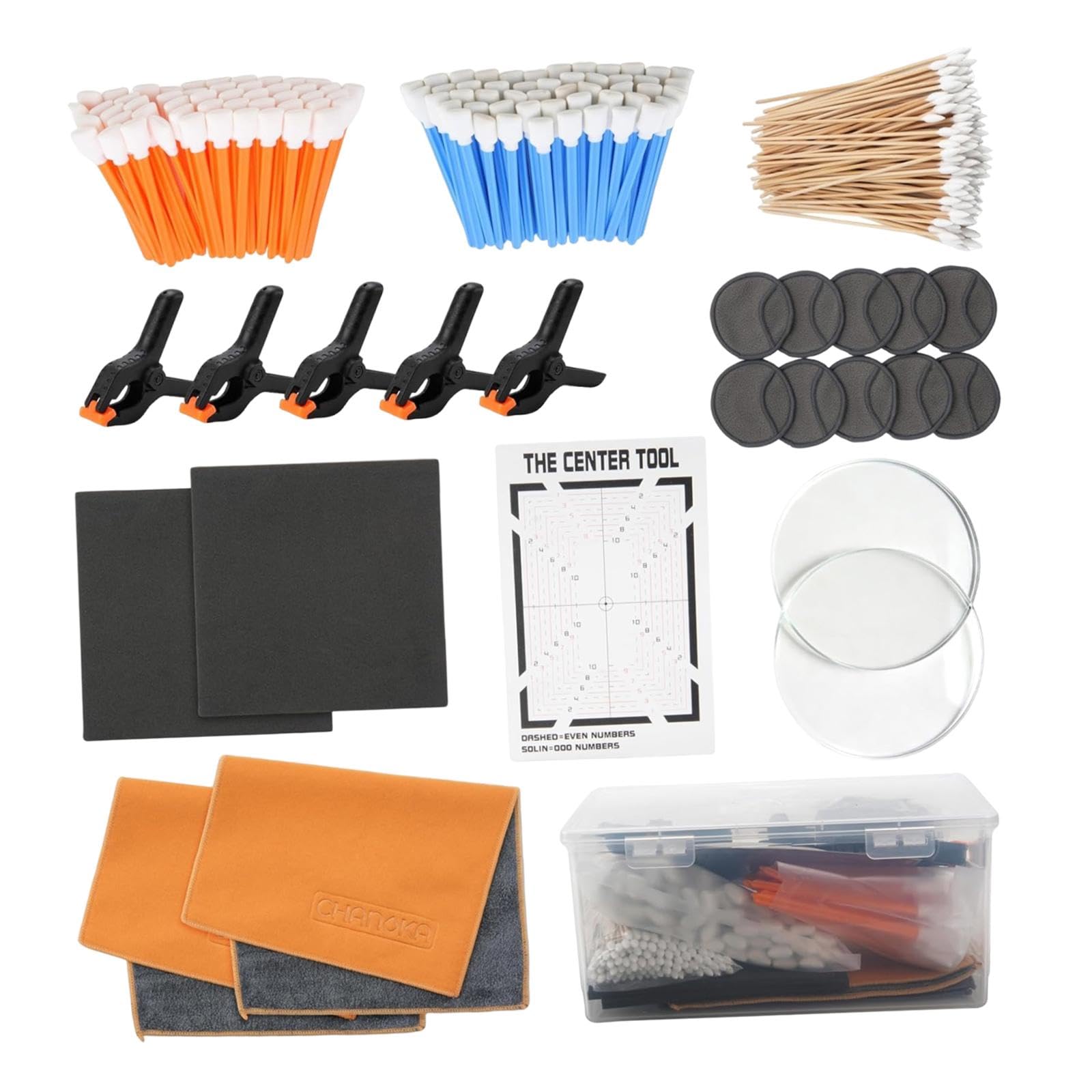 100 Pezzi Kit per La Cura delle Carte Collezionabili con Panno Pulente Accessori di Manutenzione Strumenti di Riparazione Scatola di Conservazione