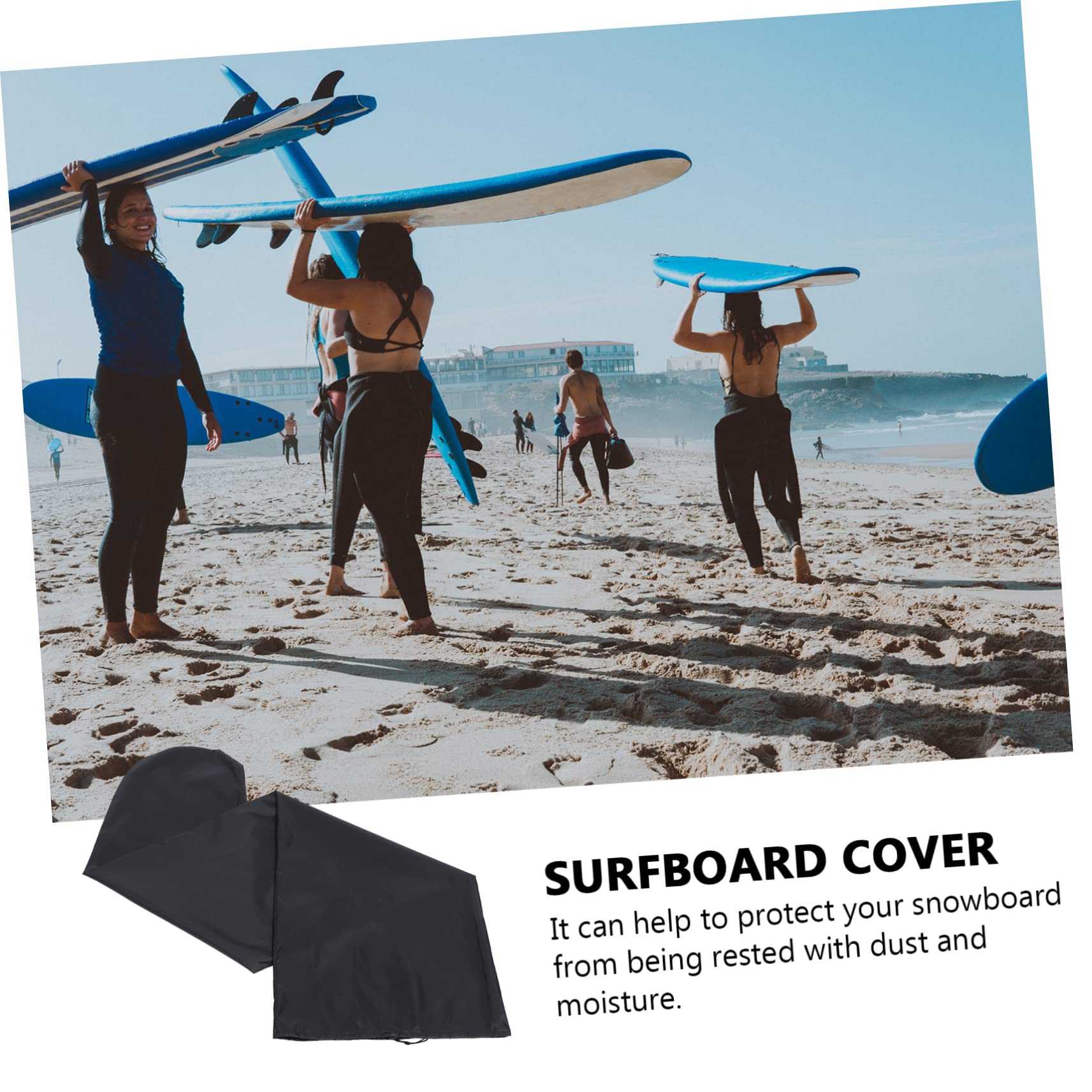 BESPORTBLE Snowboard Cover Light Protective Around Surfboard 1pc Outdoor Surfboard Cover