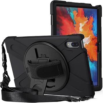 حافظة TB-J706F لجهاز Lenovo Tab P11 Pro مقاس 11.5 بوصة،غلاف مقاوم للكسر ثلاثة في واحد، مقاوم للسقوط، مقاوم للغبار، مقاوم للصدمات، حامل قبضة متعدد الوظائف يدور 360 درجة