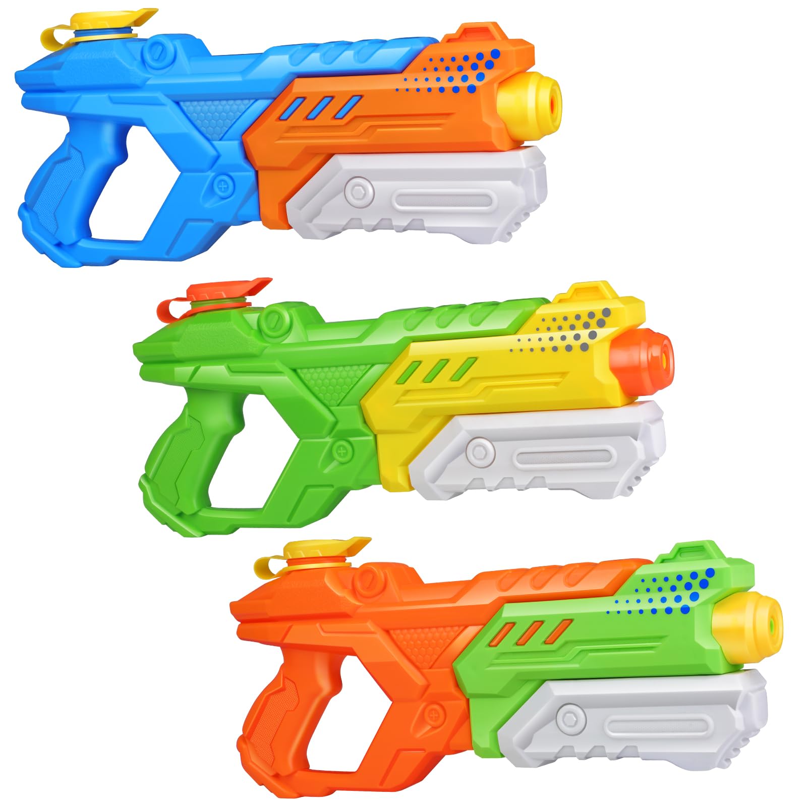 Quanquer Water Pistol for Adults - 3 Pack 600ML Powerful Water Gun 32ft Long Range Pump Super Water Soaker Blaste Gun for Kids Summer Swimming Pool Beach Outdoor Water Fighting Toy for Boy Girl — image 1