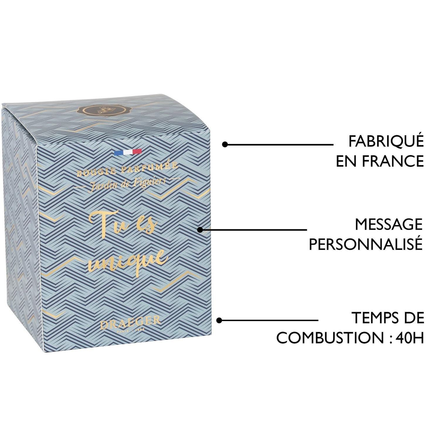 DRAEGER PARIS 1886 PARIS | Bougie Blanche Parfumée Rêve De Coton ''Super Soeur'' | Idée Cadeau