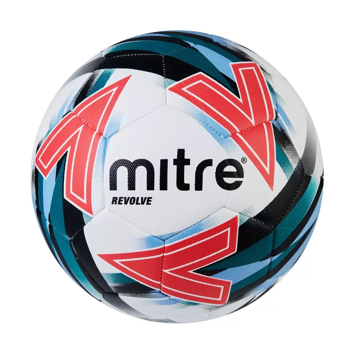 Mitre Revolve Pallone da calcio con accenti rossi, palla da allenamento
