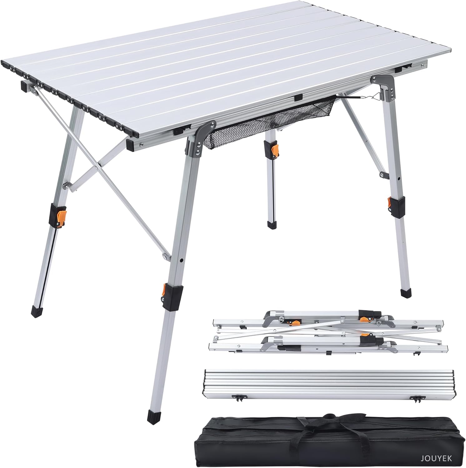 JOUYEK Folding Table, Outdoor Camping Table with Adjustable