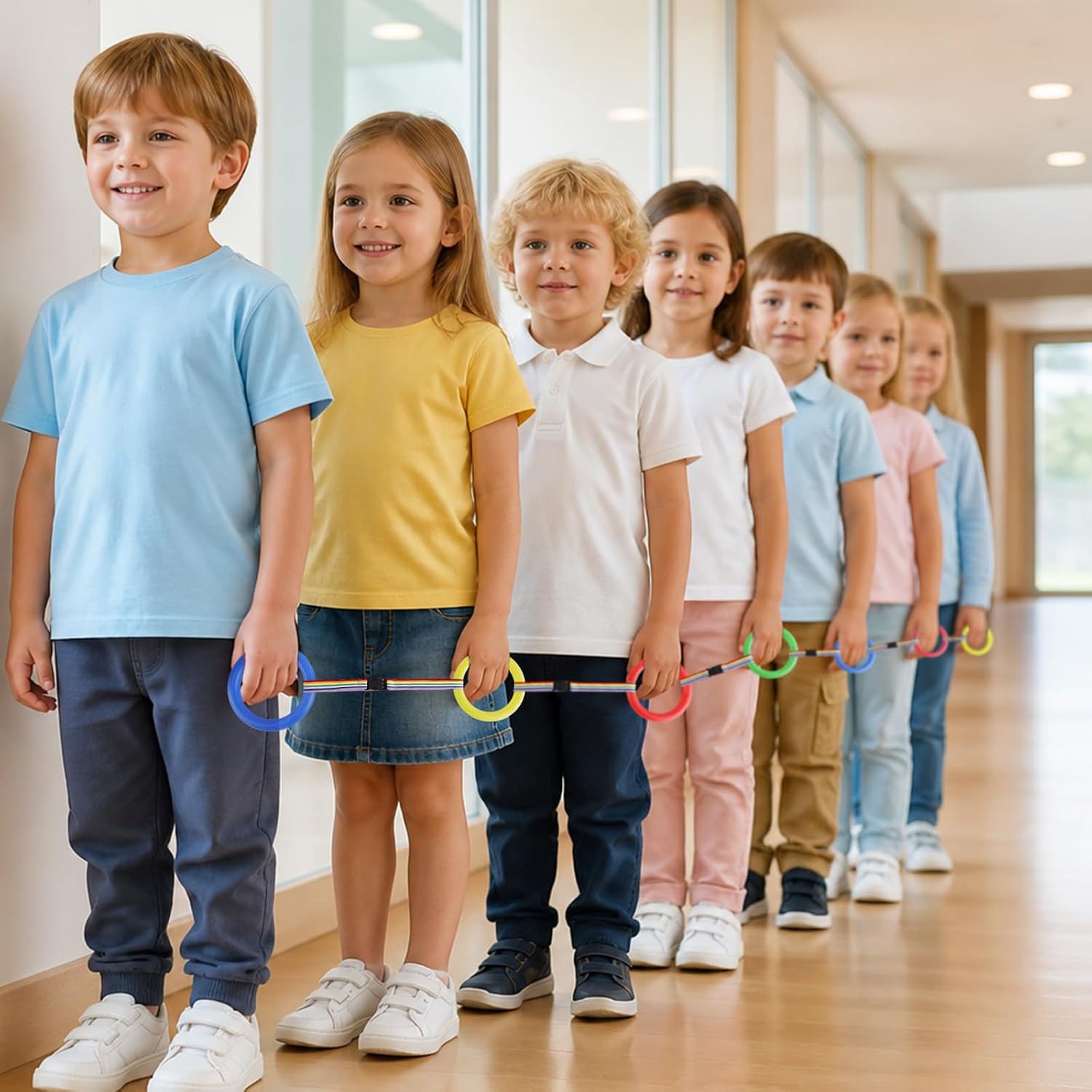 12pcs Toddlers Walking Ropes, Children Detachable Transition Rope | Preschool Walking Rope Kids Walking Rope Line for Preschool Daycare Kindergarten Class School Kids Outdoor Supplies