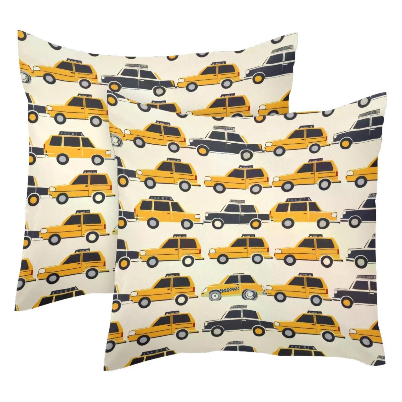 Housse de coussin taxi velours 50x50 protège et décore x2