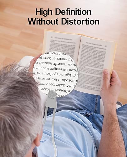 Miniatura 3 de Lupa de manos libres 3X para trabajo cercano, lupa grande para leer libros, costura, punto de cruz, personas mayores de baja visión con ojos