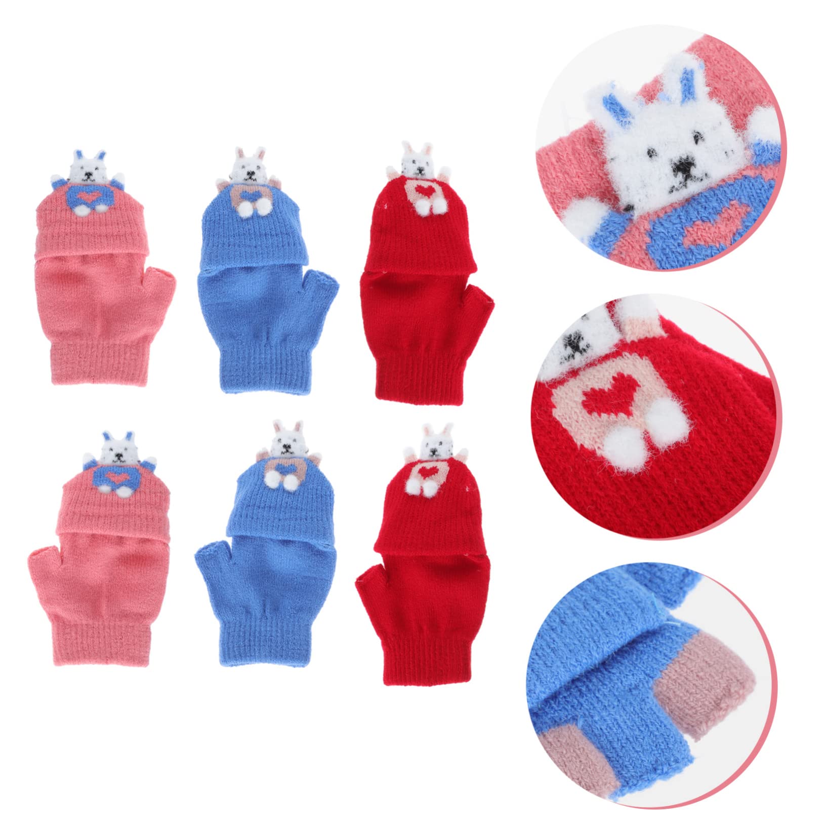 Guantes De Medio Dedo Calcetines De Agarre Guantes Calientes Para Guante Infantil Tapa Guantes Calientes Guantes De 3% Hilo Cubierto De Spandex