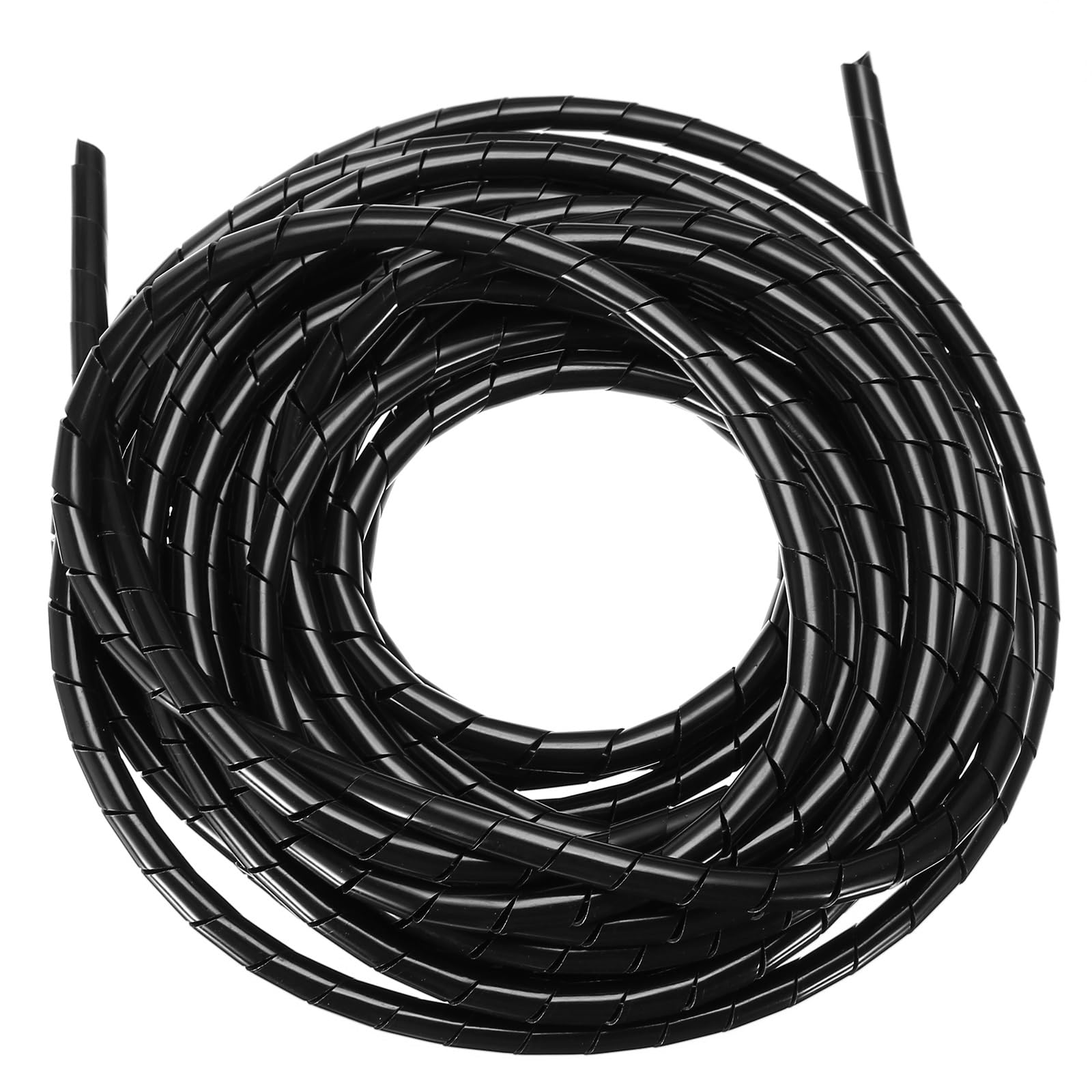 Tubo de envoltura en espiral 6mm para gestión de cables negro de 5 metros