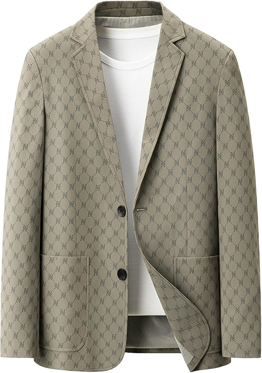 Men Casual Suit Lapel Button Formal Coat Comfy Commute Plaid Printed Blazer Jacket Classic Wedding Banquet Suit Jacket
