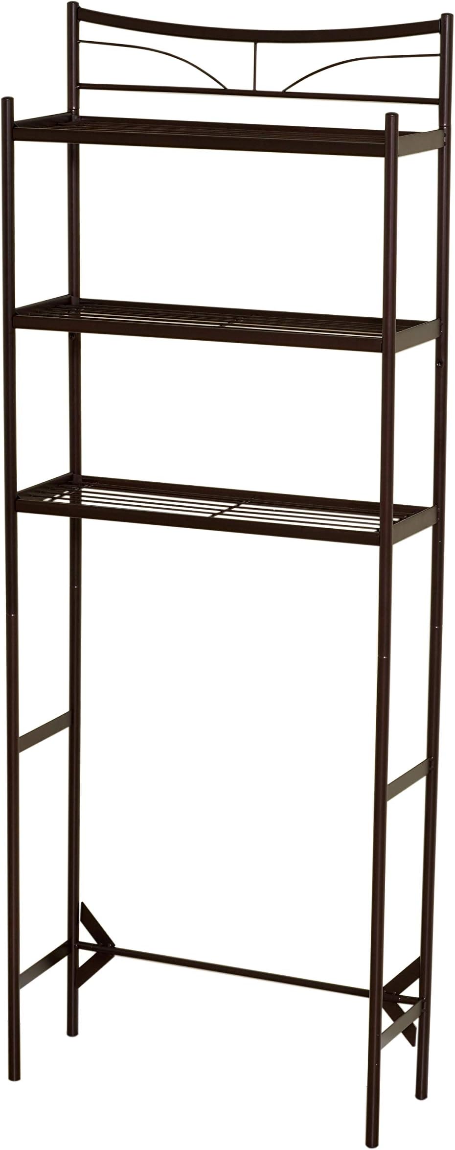 Zenna Home No Tools SlideFit Over the Toilet Bathroom Spacesaver, Bronze
