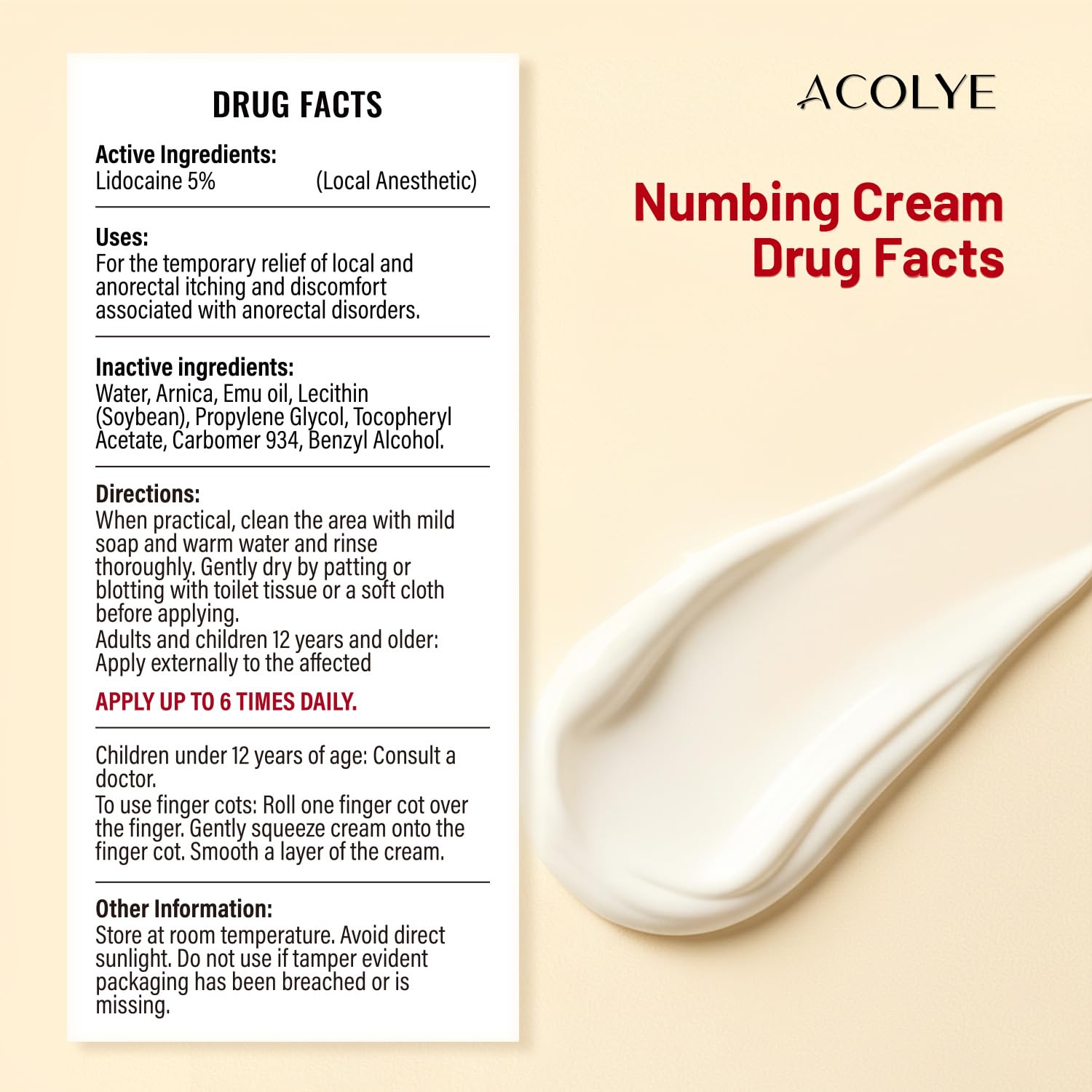 Numbing Cream Extra Strength: 5% Lidocaine for the Temporary Relief of Local discomfort(2.1 Fl Oz) — Amazon image 5