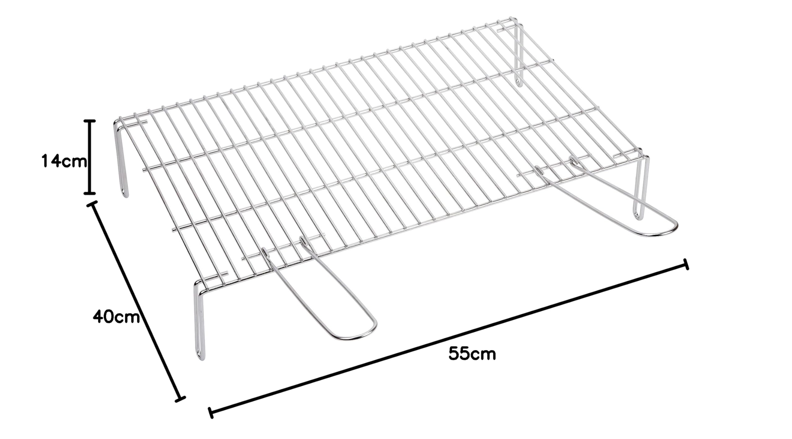 Griglia barbecue zincata 55x40 con piedini