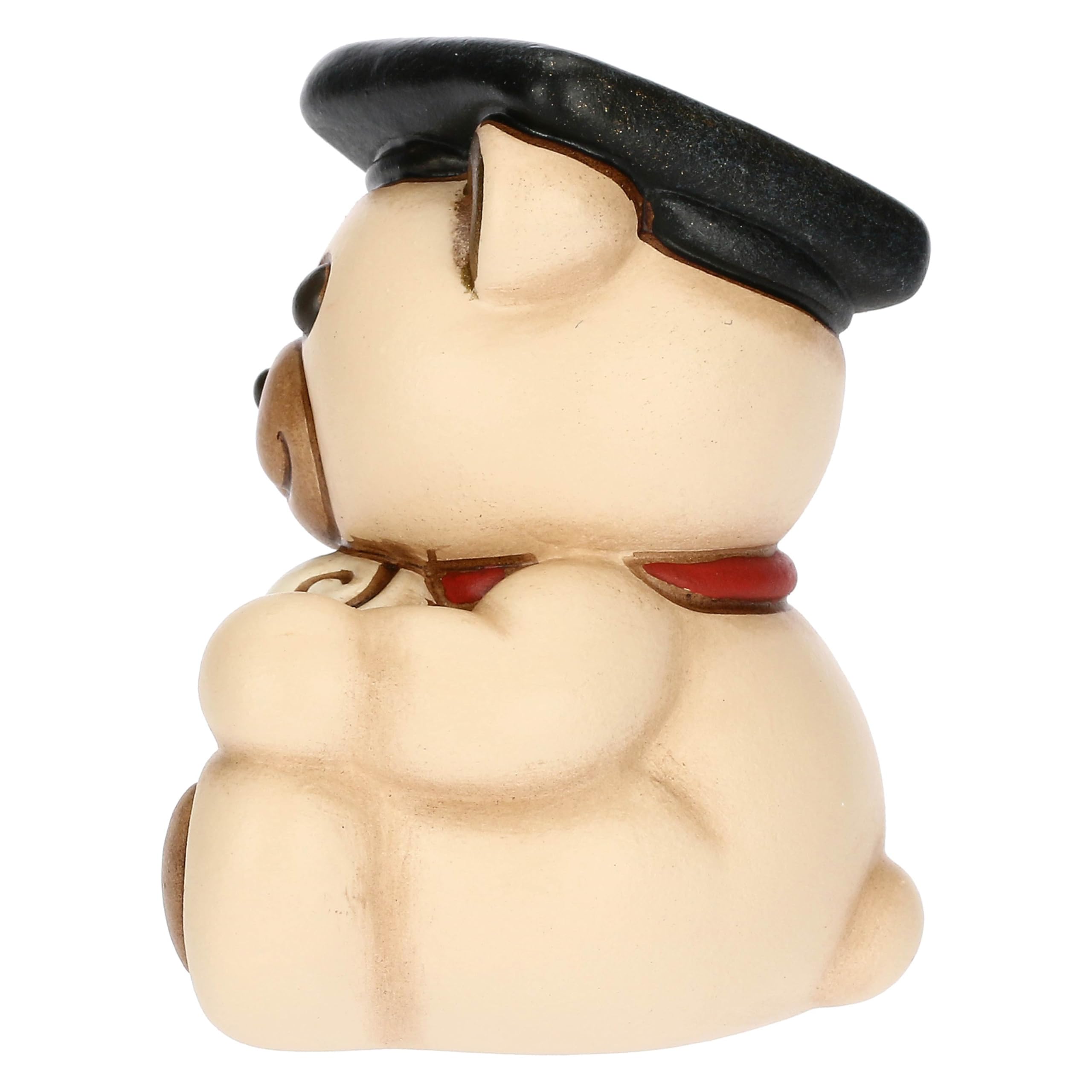 THUN, Bomboniera Teddy Laurea in Ceramica Decorata a Mano, Versione Piccola, 5.5 x 4.7 x 7.7 cm h