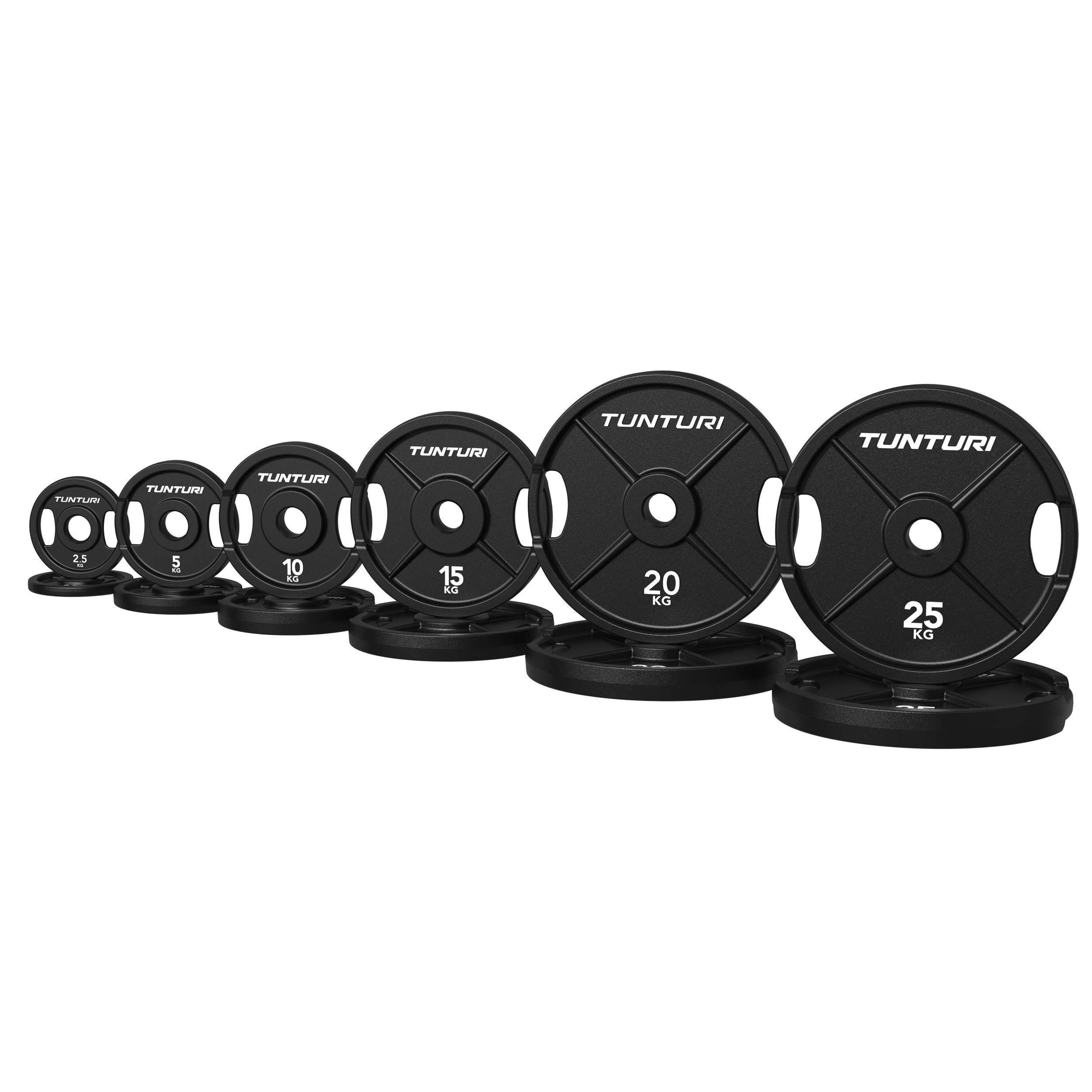 Tunturi Platinum - Set di dischi olimpionici in ghisa da 295 kg
