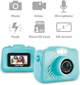 Style 4 Ever Mini Digital Camera Bag Charm Kit Turquoise: Built in Frames and Filters, DIY Keychain Craft Set for Kids with Stickers & Accessories