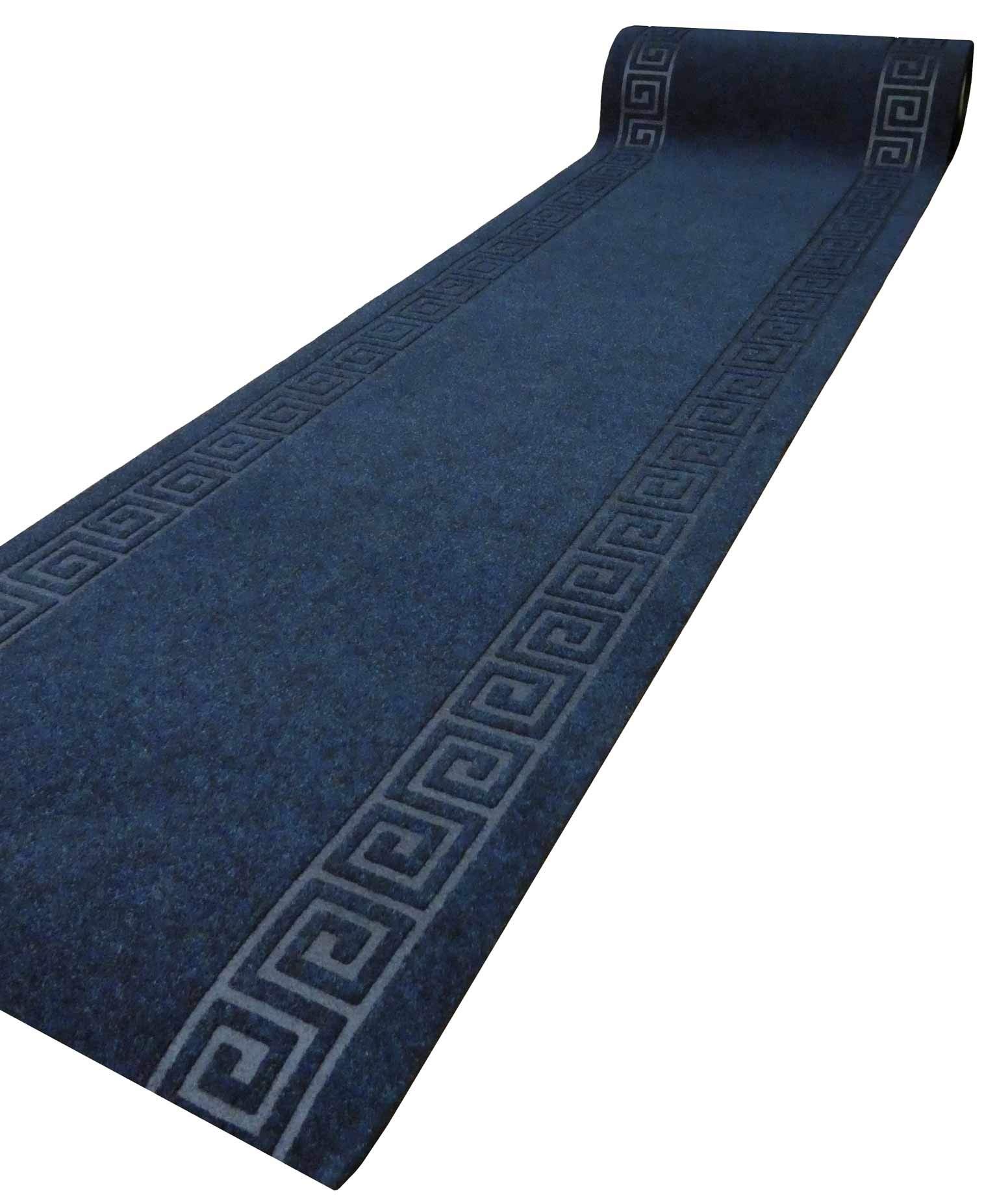 Grek Inka Tapijtloper, breedte 68 cm, per meter, entree van tapijt, antislip, voor thuis of op de winkel, grijs