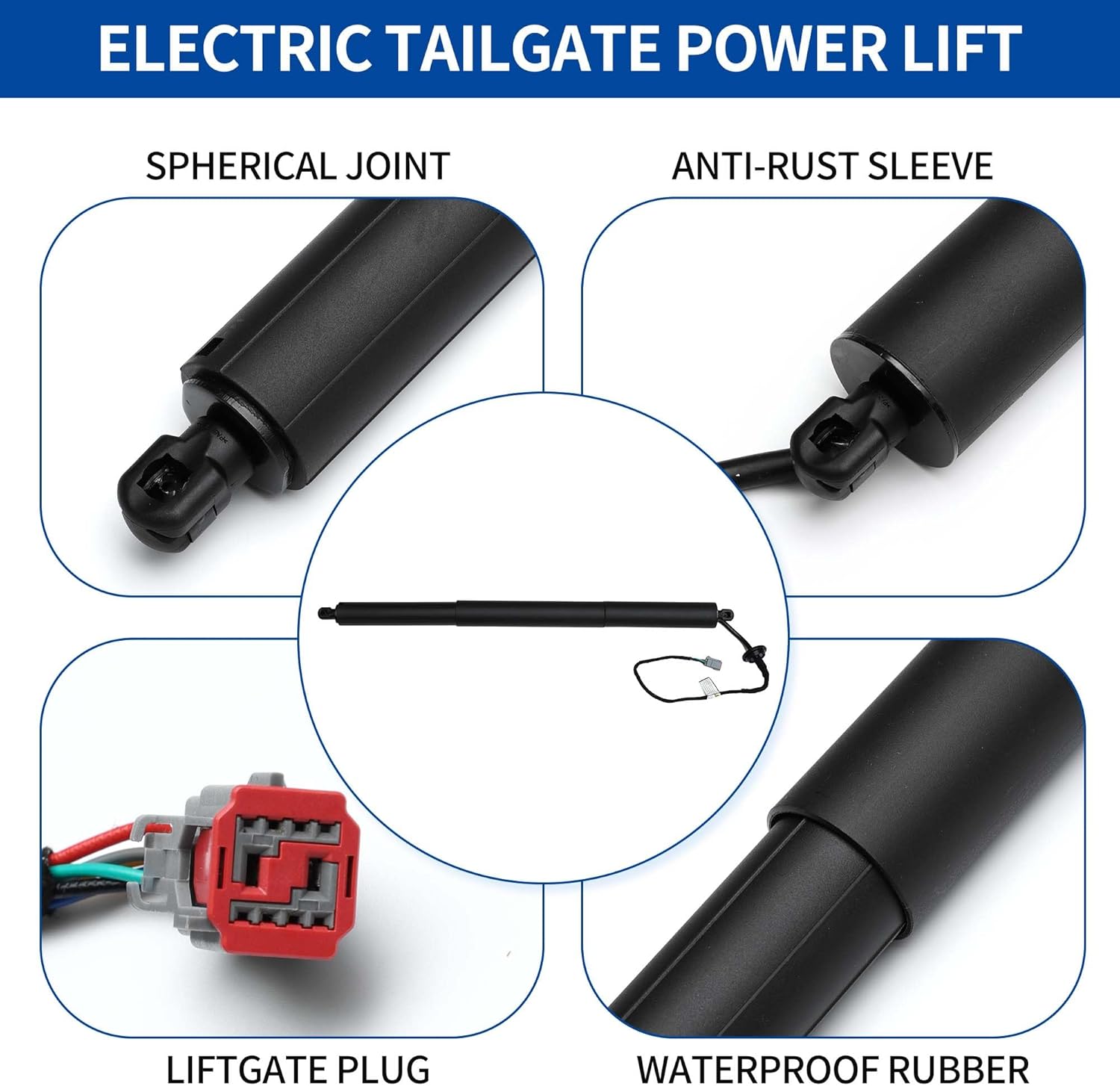 X AUTOHAUX Rear Left Tailgate Power Lift Support for Ford Edge 2015-2021 Liftgate Power Hatch Shock Strut No.FK7BR402A55AC Electric Trunk Power Liftgate