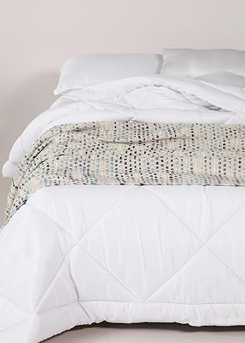 Miniatura 5 de THE ART BOX - Manta de algodón tejida a mano multicolor, manta turca, manta de algodón puro hecha a mano, manta de sofá, manta ligera de verano,