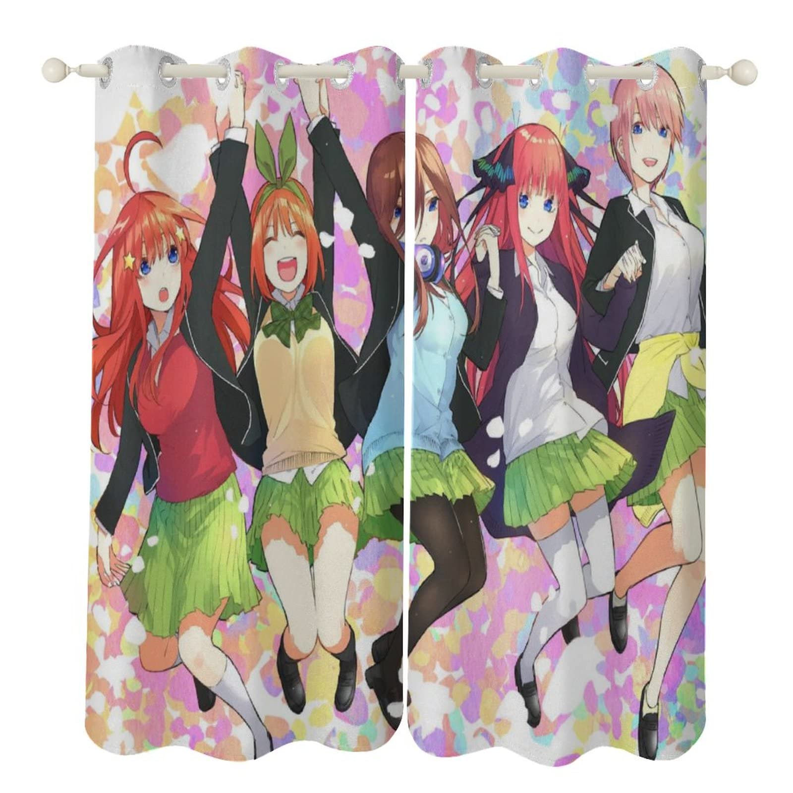 Amazon｜五等分の花嫁 カーテン 遮光一級 カーテン アニメ 節電対策