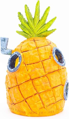 Miniatura 4 de Penn Plax Spongebob Squarepants Pineapple House with Swim Holes Aquatic Ornament Small