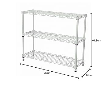 スチールラック・メタルラック shimp 楽天市場】スチールラック 4段 幅25 奥行48 高さ88 ポール径12.7