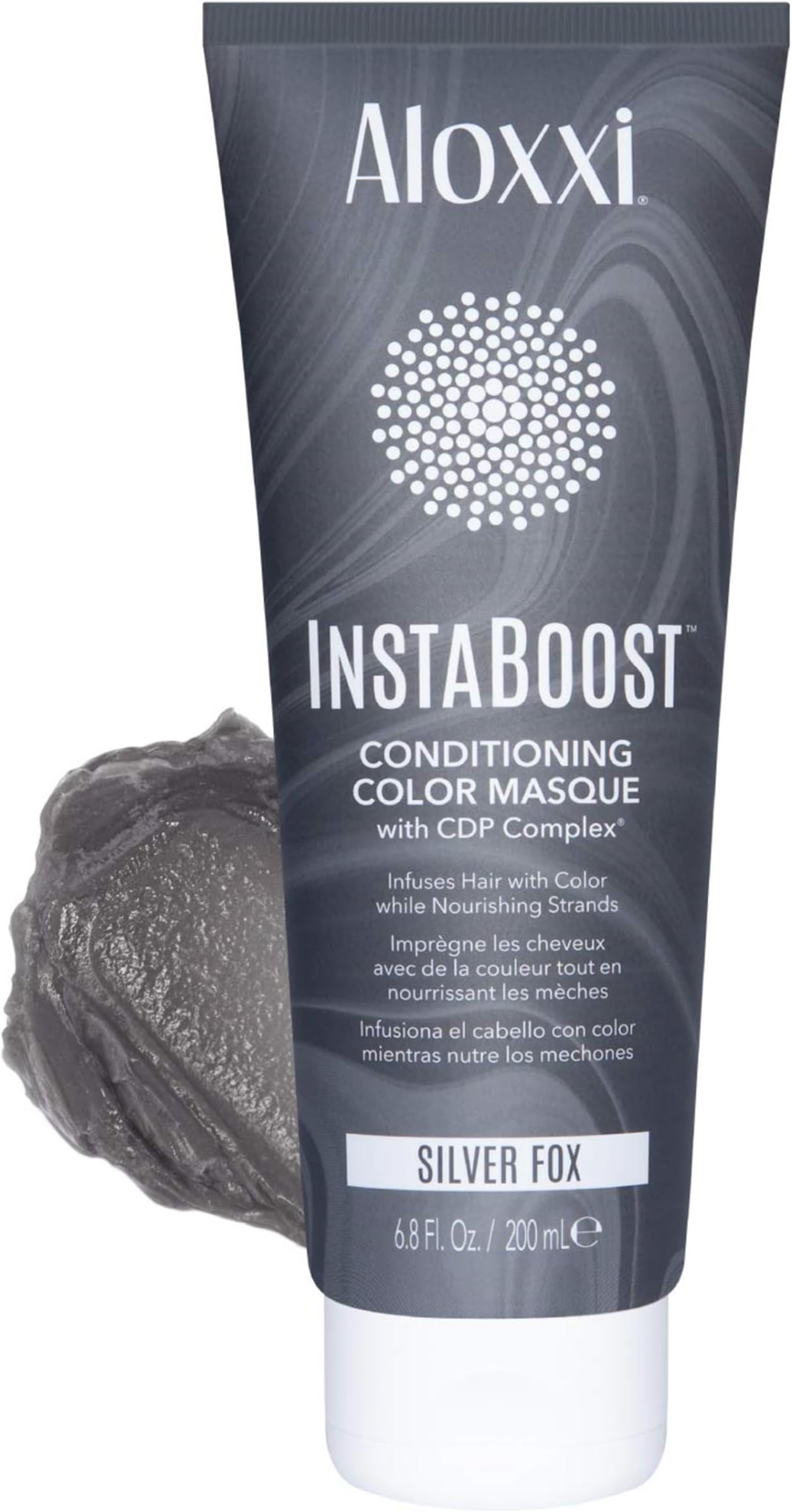 ALOXXI InstaBoost Conditioning Color Mask in Silver Fox, Deposits Silver Color and Deeply Conditions Hair, 6.8 Fl Oz