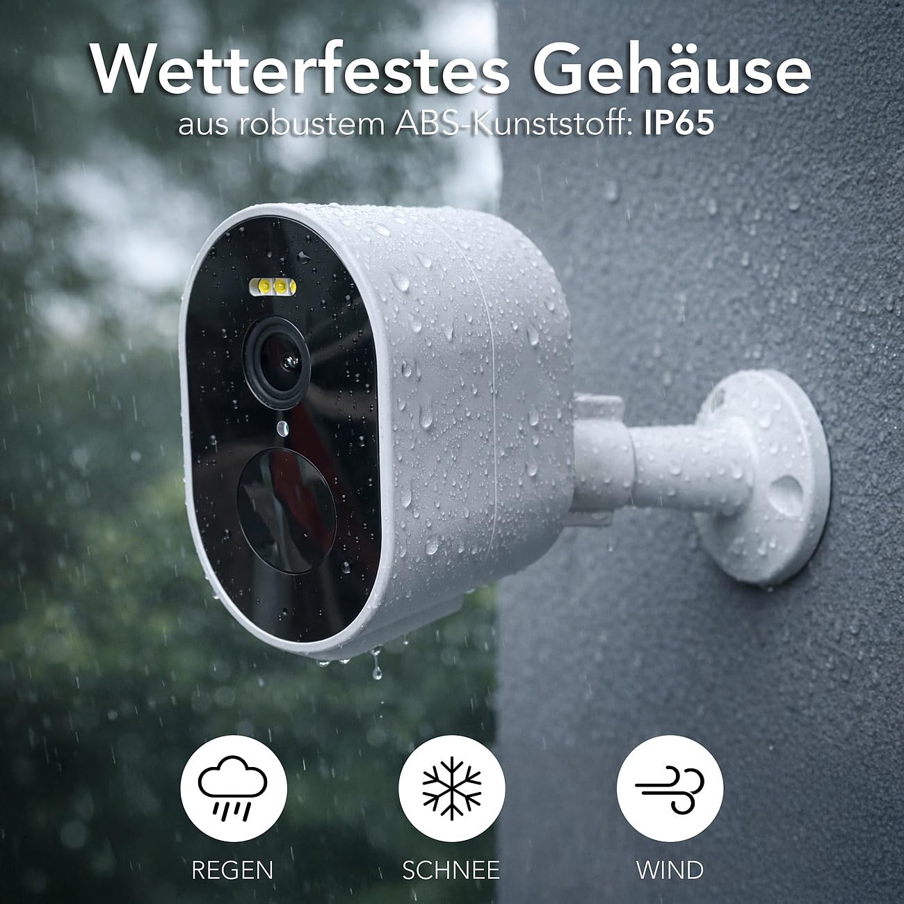 7links Überwachungskameras: 2er-Set Akku-Outdoor-IP-Überwachungskamera mit 2K, Dualband-WLAN, App (IP65, aussen Akku, Camera)