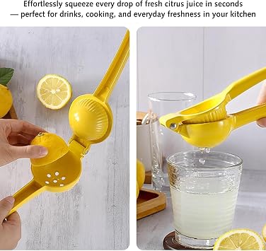 Ezranova 2-in-1 Manual Lemon Squeezer for Juice and Cocktails