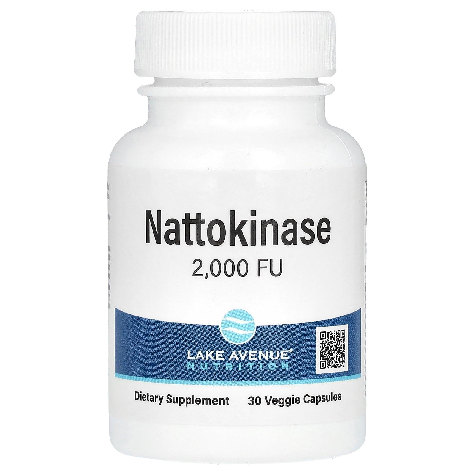 Lake Avenue Nutrition Nattokinase Proteolytic Enzyme Veggie Capsules (2000 FUs, 30 Pieces)