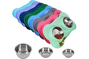 Dog Bowls - Small Dog Food and Water Bowl Set